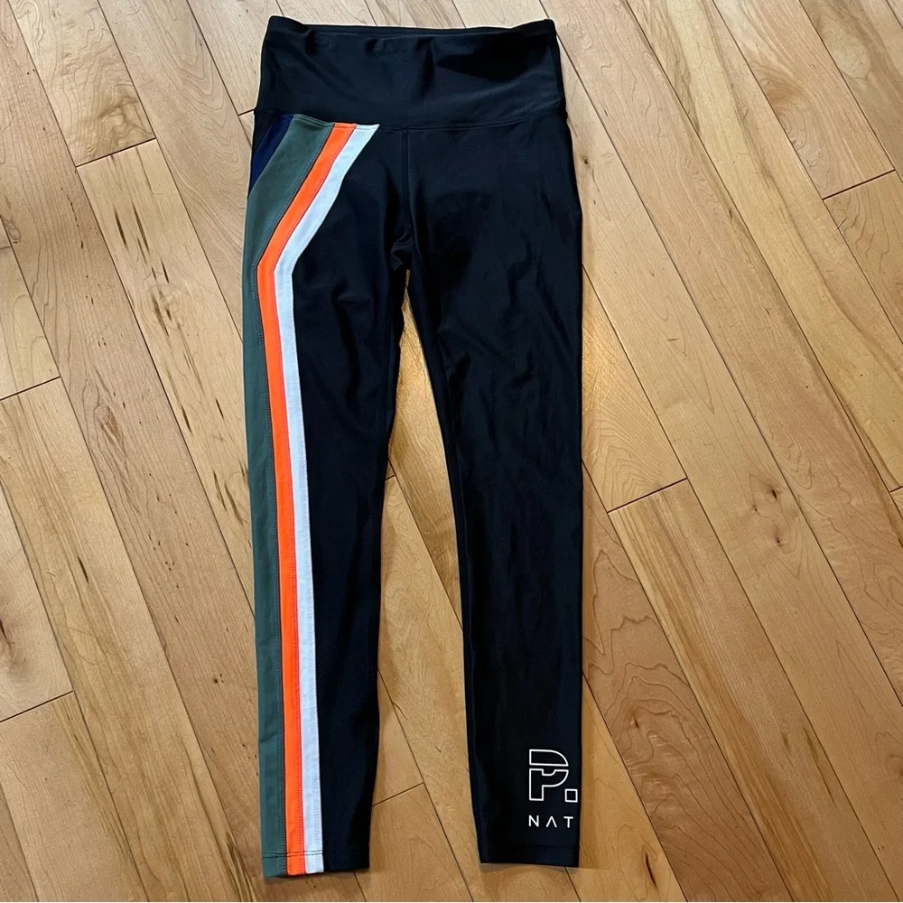 PE NATION Flight Series Legging Black 7/8 length midrise sculpted panels - Picture 2 of 7